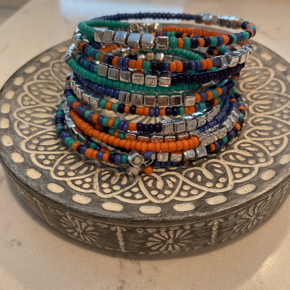 BoHo Memory wire bracelet. It fits everyone!